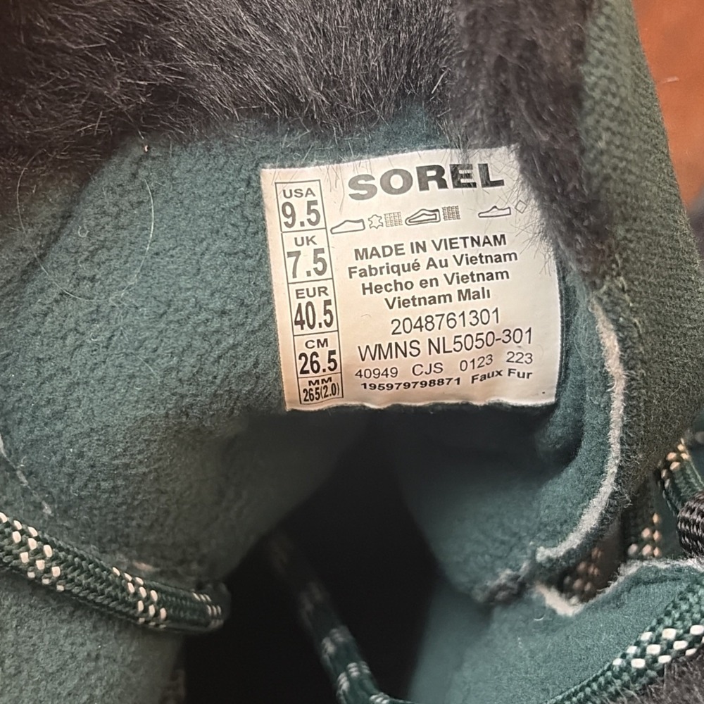 SOREL Ona RMX Glacy Women Size 9.5 Waterproof Boots Snow Green NL5050-301 New - Picture 8 of 10